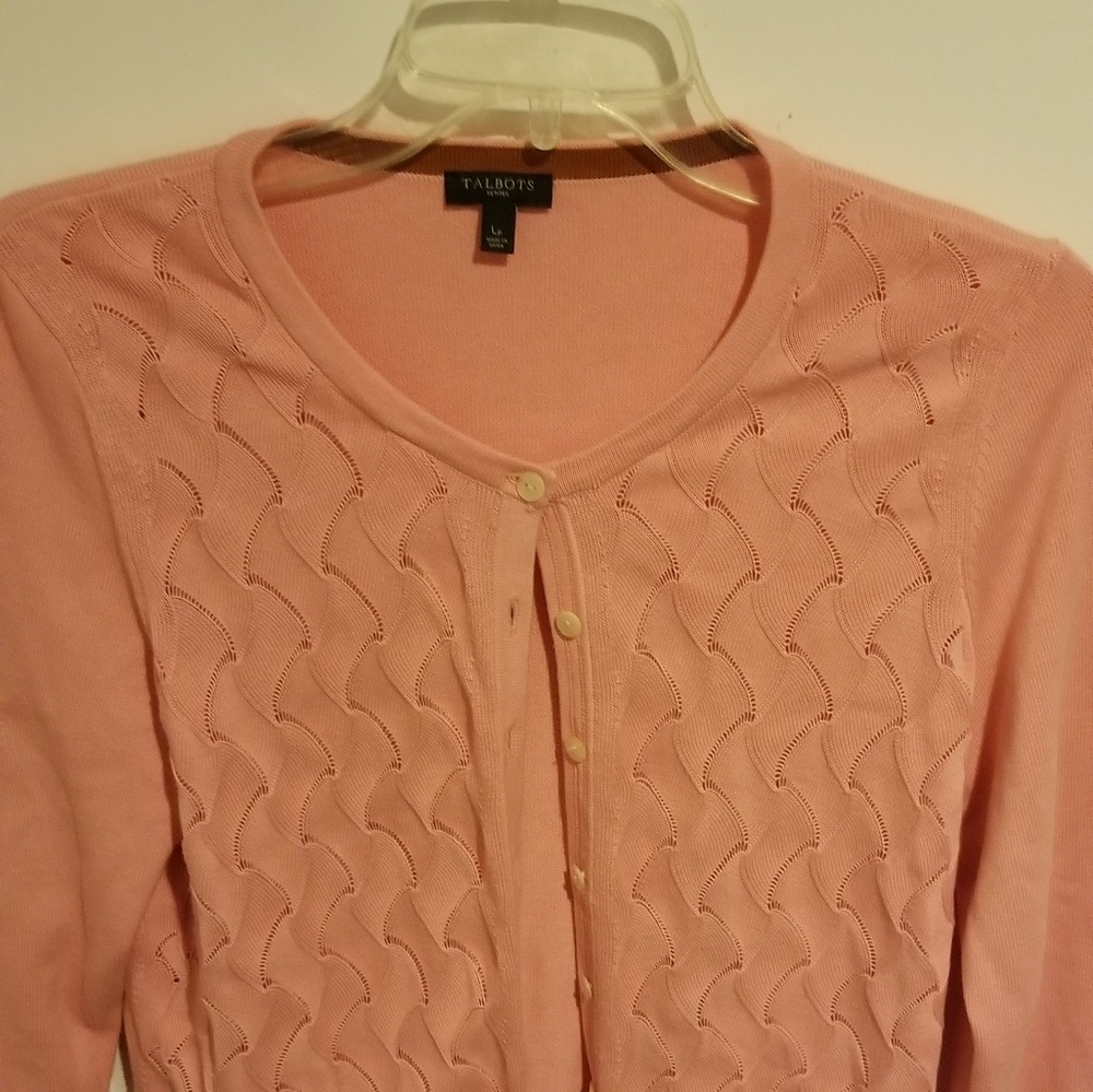 Talbots  Bubble gum pink cardigan!